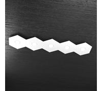HEXAGON APPLIQUE-PLAFONIERA 5 LUCI BIANCO 1142-5L-BI