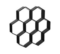 Hexagon Brick Mold Plastic Cement Floor Tile Mould DIY Floor Mold for Garden Path Paving (Black)