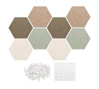 Hexagon Cork Board, Pin Board For Office, Hexagon Aesthetic Home Decor | Picture Boarrd Acoustic Panels Set For Photo Card DIY Crafts Display Home Bedroom Living Room Office School Classroom