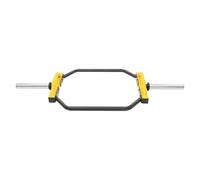 Hexagon Dumbbell Bar with Clasps for Squats, Olympic Bar, bilanciere bilanciere esagonale in acciaio con chiusura a molla, asta esagonale, ascella, stacco da salto, manubri esagonali (giallo)