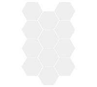 Hexagon, pannelli acustici autoadesivi, 12 pezzi esagonali, assorbitori acustici, pannelli da parete esagonali, assorbitori acustici, per pareti, soffitto, porta, studio, (bianco)