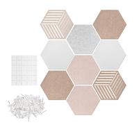 Hexagon Pin Boards, Aesthetic Wall Decor, Picture Board Panel Set with Acoustic Feature, Memo Display Board, Pin Boards with Modern Design, Home Accessory for Bedroom and Offices