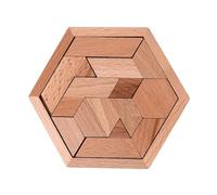 Hexagon, puzzle in legno, giocattolo per bambini, giocattolo educativo creativo, compiti di pensiero, in legno, a forma di geometria, per bambini