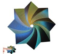 Hexagon Spirals Toys, Stampa 3D Fidget Hexagon Fidget Toy, Fractal Fidget Hexagon, 3D Printing Hexagon Fidget Toy, Stress Relief Sensory Fidget Toy, per Stress e Ansia (Giallo Blu Verde)
