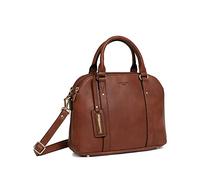 Hexagona - Borsa a mano con 2 maniglie - Compatibile con cellulare - da donna - Collezione Toscana, cuoio