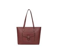 Hexagona - Borsa a spalla in pelle - Compatibile A4 - da donna - Collezione Mirabelle, bordeaux, Taglia unica