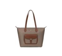 Hexagona - Borsa a spalla - Materiale impermeabile - Compatibile con formato A4 - Da donna - Collezione Kiana - Tortora/Marrone