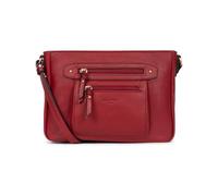 Hexagona - Borsa in pelle - Tracolla regolabile - da donna - Collezione Taima, rosso scuro, Taglia unica