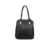 Hexagona - Borsa trasformabile - Compatibile con cellulare - da donna - Collezione Repubblica - in pelle, Nero