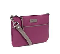 Hexagona Paris Donna-Collezione Serena-Ribes Nero-in Sintetico-1 Tracolla Regolabile Removibile Cerimonia-Pochette Portacellulare, Cassis, L : 23 x h : 15 x P : 2 cm