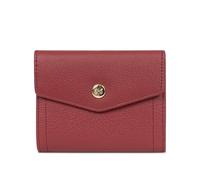 Hexagona - Portafoglio 1 pannello Stop RFID - Compatibile con carte di credito, CNI e permesso di guida - da donna - Collezione Luna, Carminio, Classico