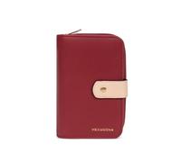 Hexagona - Portafoglio 1 pannello Stop RFID - Compatibile con carte di credito, CNI e permesso di guida - da donna - Collezione Merline, Bordeaux/Multicolore, Classico