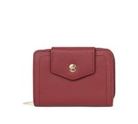 Hexagona - Portafoglio 2 persiane Stop RFID - Compatibile con carte di credito, CNI e permesso di guida - da donna - Collezione Luna, Carminio, Classico
