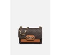Michael Kors Heather Borsa a spalla marrone scuro, canvas, donna
