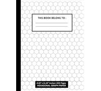Hexagonal Graph Paper Notebook for Chemistry (Hardcover): Large 8.25 x 11 Hex Grid Paper | 200 Pages for Organic Chemistry, Molecular Structures, Benzene Rings & Science Students