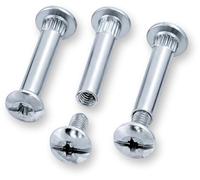 HEXATON Viti di Connessione M4 x 31-40 mm - 200 Pezzi - Viti per Mobili con Dado Cilindrico - Acciaio Nichelato