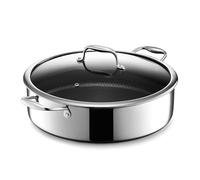 HexClad Friggitrice ibrida da 7 quarti con coperchio - Padella antiaderente multiuso, facile da pulire, lavabile in lavastoviglie e adatta al forno - Perfetta per friggere, brasare e cuocere camicia