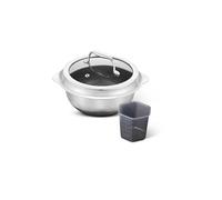 HexClad Pentola per riso ibrida antiaderente da 2 quarti, manico per mantenere il freddo, lavabile in lavastoviglie e adatta al forno, adatta a induzione, compatibile con tutti i piani cottura
