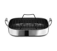 HexClad Teglia da arrosto, 16-13/16" da 14-1/2", torrefattore multiuso in acciaio inossidabile a induzione
