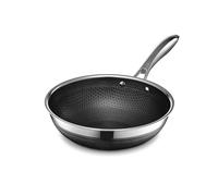 HexClad Wok ibrido in acciaio inossidabile da 25,4 cm con manico che rimane freddo - Senza PFOA