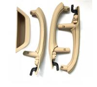 HEXEH Maniglie esterne per auto LHD RHD Maniglia Per Porta Interna Con Rivestimento Pelle Set Completo Per BMW X3 X4 F25 F26 2010-2016 Maniglia per porta(LHD 7PCS Beige)