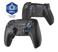 HEXGAMING PHANTOM Pro Controller per ps5/PC,Wireless Joystick con 4 Tasti Posteriori Rimappabili&8 Levette Analogiche Effetto Hall&6 Profil&Trigger Grilletti Regolabili-Nero Chaos