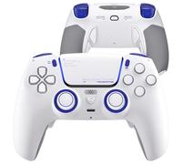 HEXGAMING PHANTOM Pro Gaming Controller per ps5/PC,Wireless Joystick con 4 Pulsanti Posteriori Rimappabili&6 Profil&8 Levette Analogiche Intercambiabili&Trigger Grilletti Regolabili-Bianco Visione