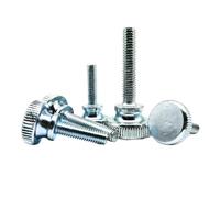 HEXHUASR 1/2/5 Pezzi M3 M4 M5 M6 M8 M10 for facciate Continue a Due Piani, Testa zigrinata, Vite a Testa zigrinata, bullone con Vite a Testa zigrinata, serraggio Manuale(25mm)