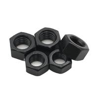 HEXHUASR 1-50 pezzi M2 M2.5 M2.6 M3 M3.5 M4 M5 M6 M8 M10 M12 M14 M16 M18 M20 M22 M24 M27 M30 M33 M36 Dadi esagonali in acciaio al carbonio nero(M8x10pcs)