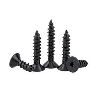 HEXHUASR 10-100 Pezzi M2 M2.3 M2.6 M3 M4 M5 M6 Vite autofilettante a Testa Svasata Esagonale Piatta Nera Bullone BK Vite autofilettante a Testa Piatta(40mm 10mm)