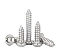 HEXHUASR 10-100 Pezzi M2 M2.3 M2.6 M3 M4 M5 M6 Viti autofilettanti a Testa Tonda con esagono Incassato Torx a Sei lobi 304 Viti autofilettanti for Legno in Acciaio Inossidabile(X10mm)