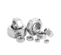 HEXHUASR 10 pezzi/lotto 304 Dadi esagonali in acciaio inossidabile DIN555 M2 M2.5 M3 M3.5 M4 M5 M6 M8 M10(M1.6)