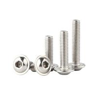 HEXHUASR 10 Pezzi/Lotto M2 M2.5 M3 M4 M5 M6 M8 M10 A2-70 Viti a Testa bombata con esagono Incassato in Acciaio Inossidabile con bullone a Collare(8mm x10pcs)