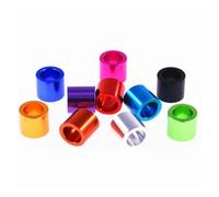 HEXHUASR 10 Pezzi M2 m2,5 m3 m4 rondella Piatta in Alluminio colorato boccola Guarnizione Tonda Cava Senza Filettatura distanziatore Spessore 2-10 mm(Red,M4 10PCS_3MM(L))