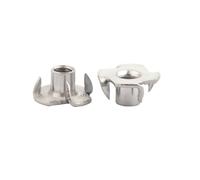 HEXHUASR 10 Pezzi M4 M5 M6 M8 1/4-20 5/16 3/8 Inserto in Acciaio Inossidabile Dado a Quattro Griffe Dado for Altoparlante Dado a T Dado a T con Punte cieche Dado for mobili(1l4-20UNC 10PCS)