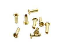 HEXHUASR 100-500 pezzi M0.9 M1.3 M1.5 M1.7 M2 M2.5 M3 m4 m5 m6 Rivetti tubolari Chiodi for circuiti stampati a doppia faccia PCB Rivetti cavi in rame(Length 4mm,M5 100pcs)