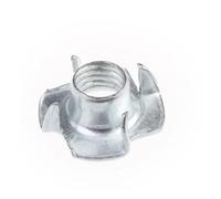 HEXHUASR 5-50 pezzi M2 M3 M4 M5 M6 M8 M10 m12 1/4-20 acciaio al carbonio zincato quattro griffe punte dado prigioniero da inserire nel legno dado(M3 20pcs)