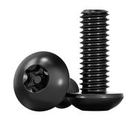 HEXHUASR 5~50 Pezzi M3 M4 M5 M6 M8 Vite a Testa bombata Torx in Acciaio Inossidabile con Sei lobi Neri, antifurto, antimanomissione, di Sicurezza(M8x35 5pcs)