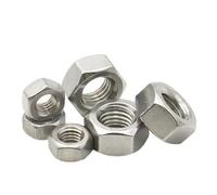 HEXHUASR Acciaio inossidabile 304 1/2/5/10/20/25/50 pezzi M1 M1.2 M1.4 M1.6 M2 M2.5 M3 M3.5 M4 M5 M6 M8 M10-M36 Dadi esagonali DIN934 Metrico(M3 x 50pcs)