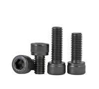 HEXHUASR Bullone con Testa Esagonale in Acciaio Inossidabile 304 zincato Nero DIN912 M1.6 M2 M2.5 M3 M4 M5 M6 M8 M10 M12(4mm)