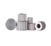 HEXHUASR Dado a Testa zigrinata Piccola in Acciaio Inossidabile M2 M2.5 M3 M4 M5 M6, serraggio Manuale, 10 Pezzi(Blind Thread,M2 10pcs)