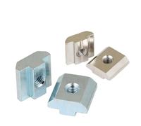 HEXHUASR M3 M4 M5 M6 M8 M10 Dadi quadrati a T Dado a martello scorrevole a T EU20 EU30 EU40 EU45 Acciaio al carbonio zincato(50pcs,EU40-M6)