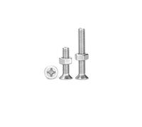 HEXHUASR Set di Dadi in Due Pezzi con Testa Svasata a Croce in Acciaio Inossidabile 304(70mm)