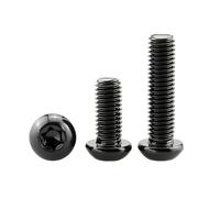 HEXHUASR Viti antimanomissione a Testa bombata con Chiave Torx a Sei lobi PM in Acciaio Inossidabile A2-70 304 zincato Nero M1.6 M2 M2.5 M3 M4 M5 M6 M8(8mm)