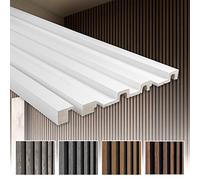 Hexim - 1 listello di finitura, pannello per parete lamellare HDPS in polistirene, rivestimento per pareti in lamelle, pannello acustico, struttura in finto legno, colore grigio scuro