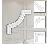 HEXIM - 2 listelli di finitura HCR502-1, decorazione murale in HDPS/PU bianco, cornice per quadri, listelli per parete, finitura per ristrutturazione, listelli in stucco HDPS
