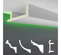 HEXIM Barra in stucco LED 2 m per illuminazione indiretta a soffitto...