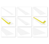 HEXIM Finestra/PVC strisce piatte bianco 2 & 2,5mm di spessore - Barre di plastica da 20 a 100mm larghezza, scelta autoadesivi o con labbro gomma - 2 metri HJ 193(30x2mm)