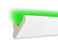HEXIM LED profili di stucco in PU - illuminazione indiretta con profili di soffitto moderno, opaco, luce e resistente agli urti - (LED-14 65x65mm) luce calette, profilo, profilo di stucco
