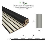 HEXIM Pannelli lamellari acustici 138,5x60cm Pannelli flessibili in MDF 4 pezzi